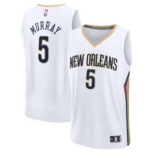 Prestigioso Dejounte Murray New Orleans Pelicans Fast Break Replica Player Jersey Association Edition White