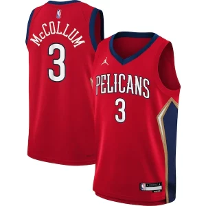 Accattivante C.J. McCollum New Orleans Pelicans Jordan Brand Youth Swingman Jersey Statement Edition Red