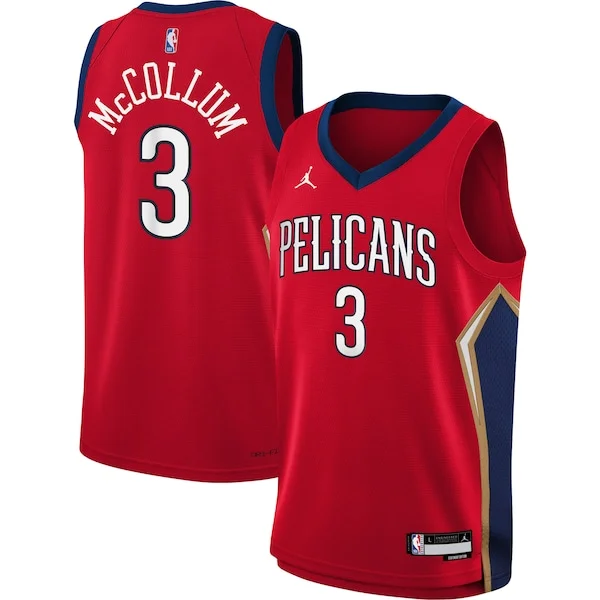 Accattivante C.J. McCollum New Orleans Pelicans Jordan Brand Youth Swingman Jersey Statement Edition Red