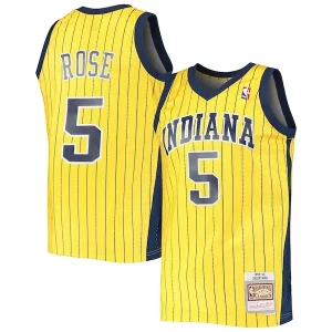 Attraente Cool Incantevole Jalen Rose Indiana Pacers 1999/00 Hardwood Classics Swingman Jersey Gold