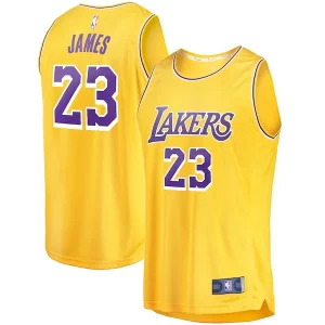 Ottimo Pratico Sofisticato LeBron James Los Angeles Lakers Youth Fast Break Player Jersey Icon Edition Gold
