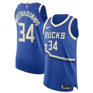 Attraente Accattivante Giannis Antetokounmpo Milwaukee Bucks Nike 2024/25 Authentic Player Jersey City Edition Royal