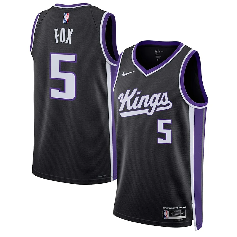 Stupendo Ottimo Pratico De'Aaron Fox Sacramento Kings Nike Unisex Swingman Jersey Association Edition Black