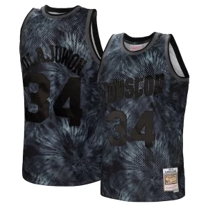 Splendido Bellissimo Hakeem Olajuwon Houston Rockets Hardwood Classics 1993/94 Tie Dye Swingman Jersey Black