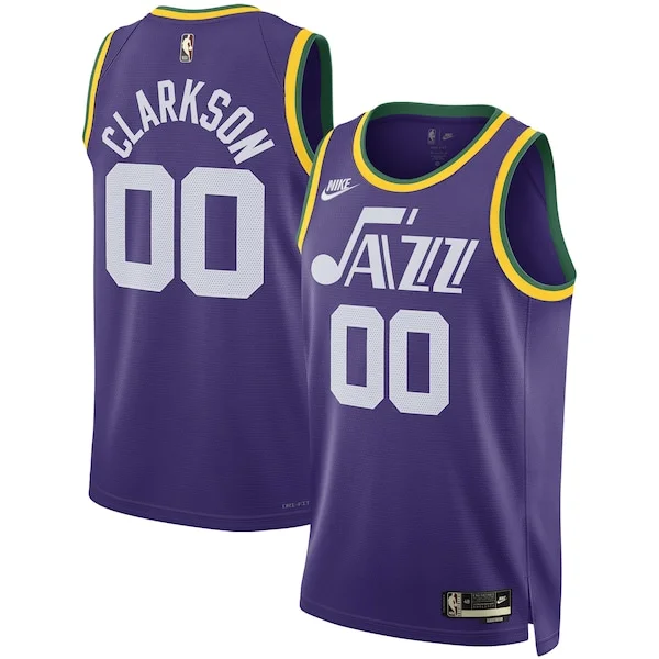 Classico Attraente Pratico Jordan Clarkson Utah Jazz Nike Unisex Swingman Replica Jersey Classic Edition Purple