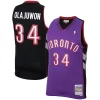 Eccezionale Resistente Stupendo Hakeem Olajuwon Toronto Raptors 2001/02 Hardwood Classics Swingman Jersey Purple