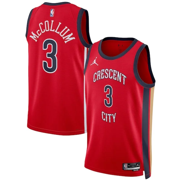 Resistente Gorgeous CJ McCollum New Orleans Pelicans Jordan Brand Unisex Swingman Jersey Statement Edition Red