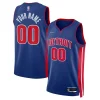 Eccezionale Trendy Attraente Detroit Pistons Nike 2021/22 Diamond Swingman Custom Jersey Icon Edition Blue