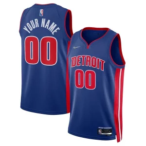 Eccezionale Trendy Attraente Detroit Pistons Nike 2021/22 Diamond Swingman Custom Jersey Icon Edition Blue