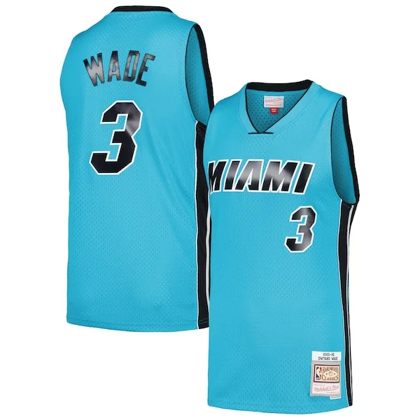 Classico Fascinante Dwyane Wade Miami Heat Hardwood Classics 2005/06 Tropical Swingman Jersey Blue