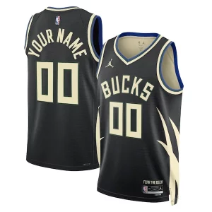 Incantevole Milwaukee Bucks Jordan Brand Unisex 2022/23 Swingman Custom Jersey Statement Edition Black