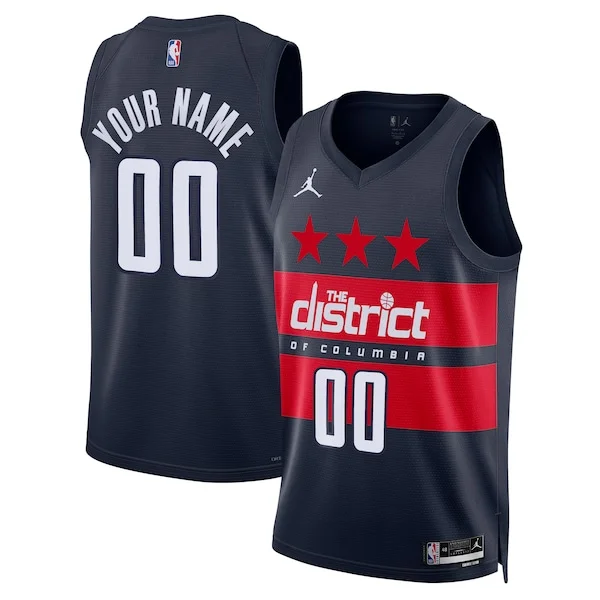 Carino Duraturo Classico Washington Wizards Jordan Brand Unisex 2024/25 Custom Swingman Jersey Statement Edition Navy