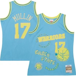 Resistente Magnifico Chris Mullin Golden State Warriors 1993/94 Swingman Sidewalk Sketch Jersey Light Blue