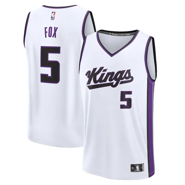 Prestigioso De'Aaron Fox Sacramento Kings Fast Break Replica Player Jersey Association Edition White