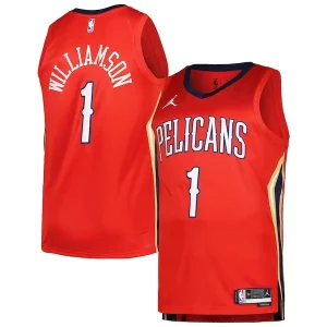 Lussuoso Zion Williamson New Orleans Pelicans Jordan Brand Swingman Player Jersey Statement Edition Red