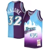 Incantevole Gorgeous Karl Malone Utah Jazz Hardwood Classics 1996/97 Split Swingman Jersey Purple/Turquoise