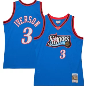 Duraturo Meraviglioso Allen Iverson Philadelphia 76ers Hardwood Classics 1997/98 Tropical Swingman Jersey Royal