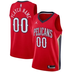 Elegante Moderno Incantevole New Orleans Pelicans Jordan Brand Swingman Custom Jersey Statement Edition Red