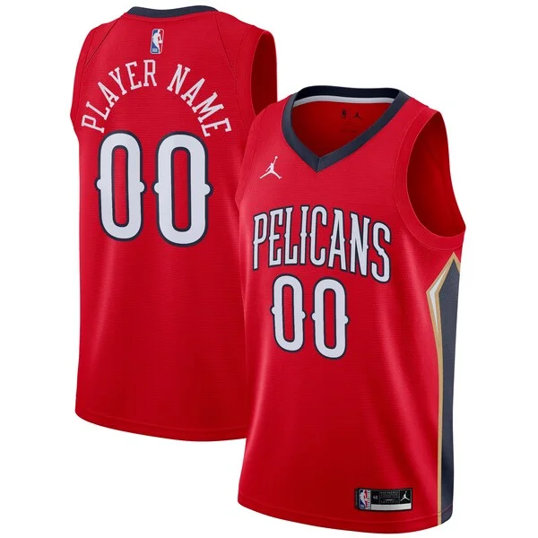 Elegante Moderno Incantevole New Orleans Pelicans Jordan Brand Swingman Custom Jersey Statement Edition Red