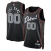 Bellissimo Elegante Attraente Detroit Pistons Nike Unisex 2023/24 Custom Swingman Jersey Black City Edition