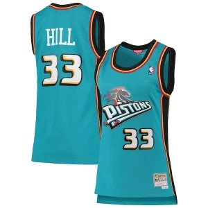Classico Fantastico Grant Hill Detroit Pistons Women's 1998/99 Hardwood Classics Swingman Jersey Teal