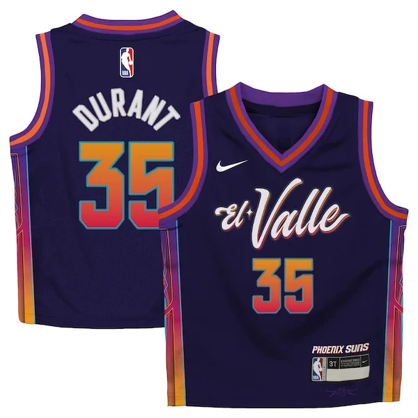 Fascinante Pratico Kevin Durant Phoenix Suns Nike Toddler 2023/24 Swingman Replica Jersey City Edition Purple
