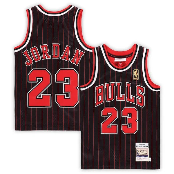 Magnifico Michael Jordan Chicago Bulls Preschool 1996/97 Hardwood Classics Authentic Jersey Black/Red/White