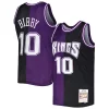 Meraviglioso Accattivante Prestigioso Mike Bibby Sacramento Kings Hardwood Classics 2001/02 Split Swingman Jersey Purple/Black