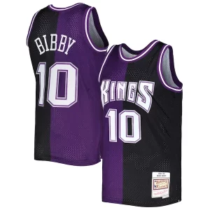Meraviglioso Accattivante Prestigioso Mike Bibby Sacramento Kings Hardwood Classics 2001/02 Split Swingman Jersey Purple/Black