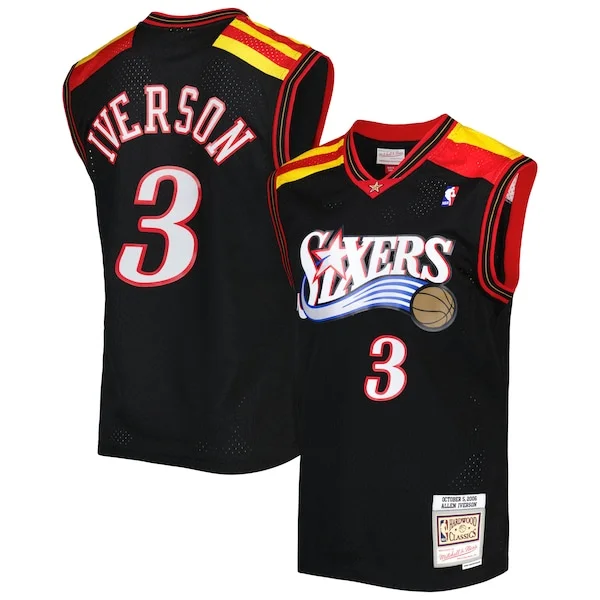 Delizioso Prestigioso Allen Iverson Philadelphia 76ers Hardwood Classics 2006/07 Swingman Jersey Black