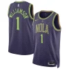 Trendy Fascinante Zion Williamson New Orleans Pelicans Nike Unisex 2024/25 Swingman Player Jersey City Edition Purple