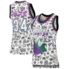 Stupendo Robusto Ray Allen Milwaukee Bucks Women's 1996 Doodle Swingman Jersey White