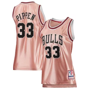 Eccezionale Scottie Pippen Chicago Bulls Women's 75th Anniversary Rose Gold 1997 Swingman Jersey Pink