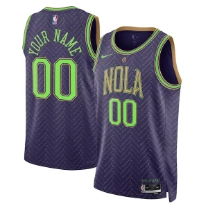 Meraviglioso Eccezionale Resistente New Orleans Pelicans Nike Unisex 2024/25 Custom Swingman Jersey City Edition Purple
