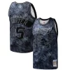 Raffinato Cool Vince Carter Toronto Raptors Hardwood Classics 1998/99 Tie Dye Swingman Jersey Black