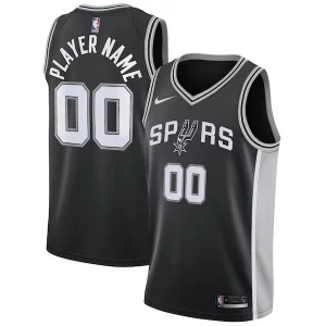 Splendido San Antonio Spurs Nike Swingman Custom Jersey Black Icon Edition