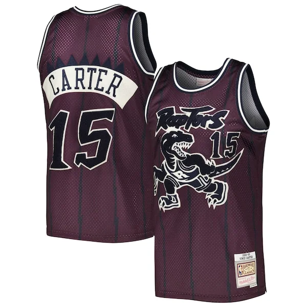 Bellissimo Lussuoso Vince Carter Toronto Raptors Hardwood Classics Off Court Swingman Jersey Purple