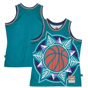 Comodo Moderno Utah Jazz Hardwood Classics Blown Out Fashion Jersey Turquoise