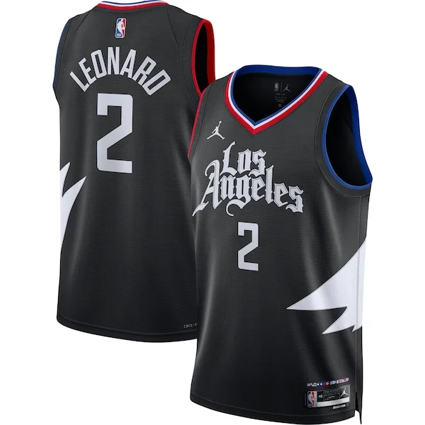 Lussuoso Kawhi Leonard LA Clippers Jordan Brand Unisex Swingman Jersey Statement Edition Black