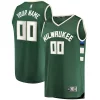 Incantevole Robusto Eccezionale Milwaukee Bucks Youth Fast Break Custom Replica Jersey Hunter Green Icon Edition