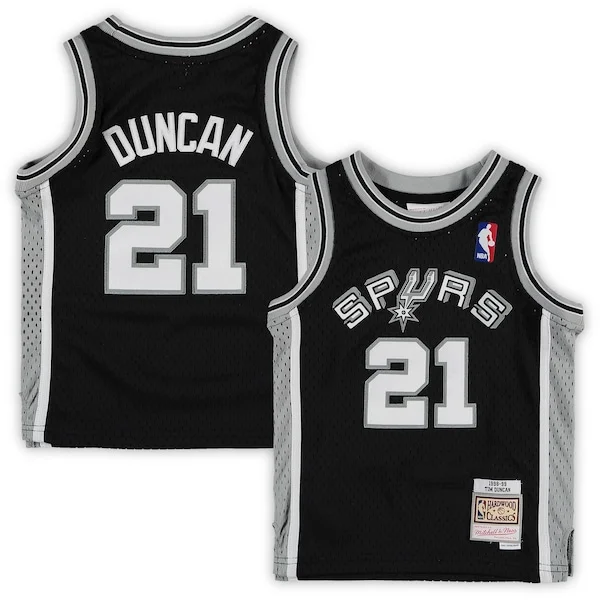 Delizioso Tim Duncan San Antonio Spurs Preschool 1998/99 Hardwood Classics Throwback Team Jersey Black