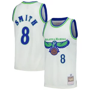 Cool Magnifico Stupendo Steve Smith Atlanta Hawks Chainstitch Swingman Jersey Cream