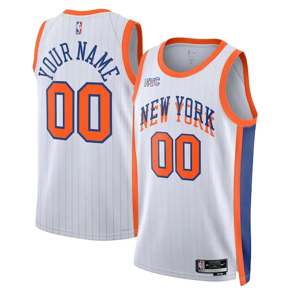 Attraente Prestigioso New York Knicks Nike Unisex 2024/25 Custom Swingman Jersey City Edition White