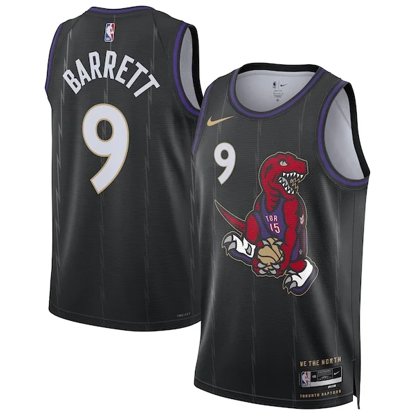 Eccezionale Moderno Pratico RJ Barrett Toronto Raptors Nike Unisex 2024/25 Swingman Player Jersey City Edition Black