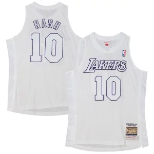 Duraturo Meraviglioso Steve Nash Los Angeles Lakers 2012 Authentic Player Jersey White