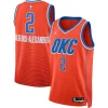 Accattivante Raffinato Shai Gilgeous Alexander Oklahoma City Thunder Jordan Brand Unisex Swingman Jersey Statement Edition Orange