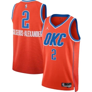 Accattivante Raffinato Shai Gilgeous Alexander Oklahoma City Thunder Jordan Brand Unisex Swingman Jersey Statement Edition Orange