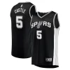 Splendido Bellissimo Stephon Castle San Antonio Spurs 2024 NBA Draft Fast Break Player Jersey Icon Edition Black