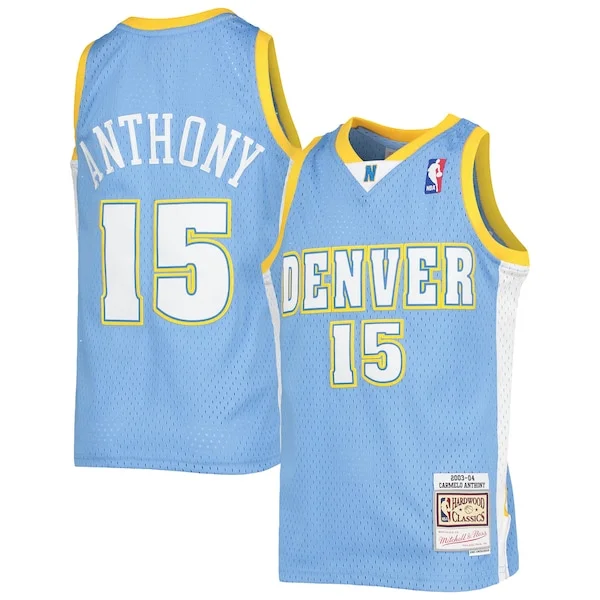 Robusto Carmelo Anthony Denver Nuggets Youth 2003 04 Hardwood Classics Swingman Jersey Powder Blue