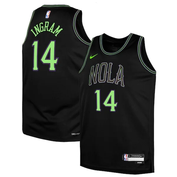 Splendido Bellissimo Brandon Ingram New Orleans Pelicans Nike Youth Swingman Replica Jersey City Edition Black